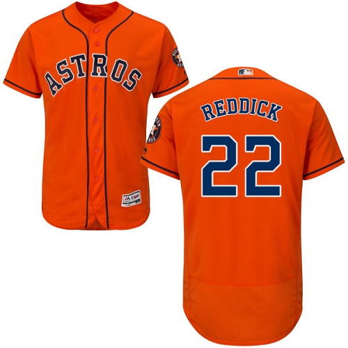 Astros #22 Josh Reddick Orange Flexbase Authentic Collection Stitched MLB Jersey